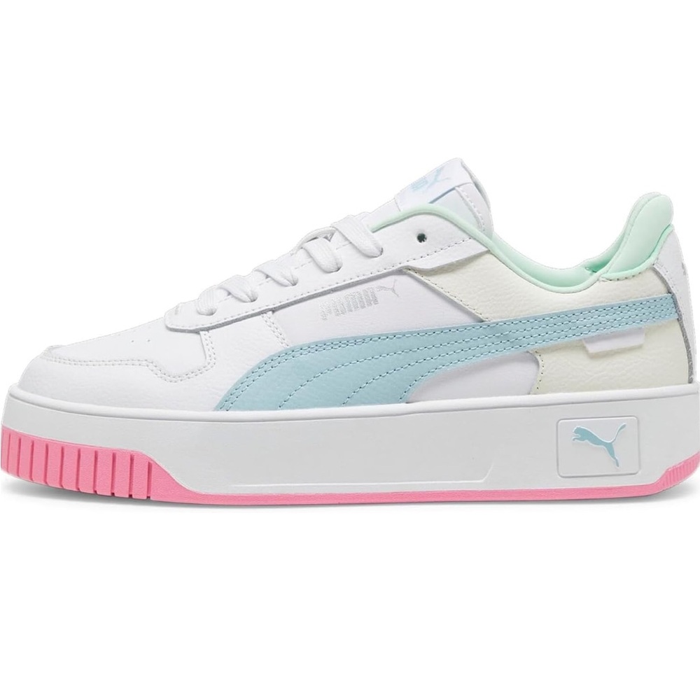 PUMA Womens Carina Street Perforated Platform Sneakers Shoes Casual